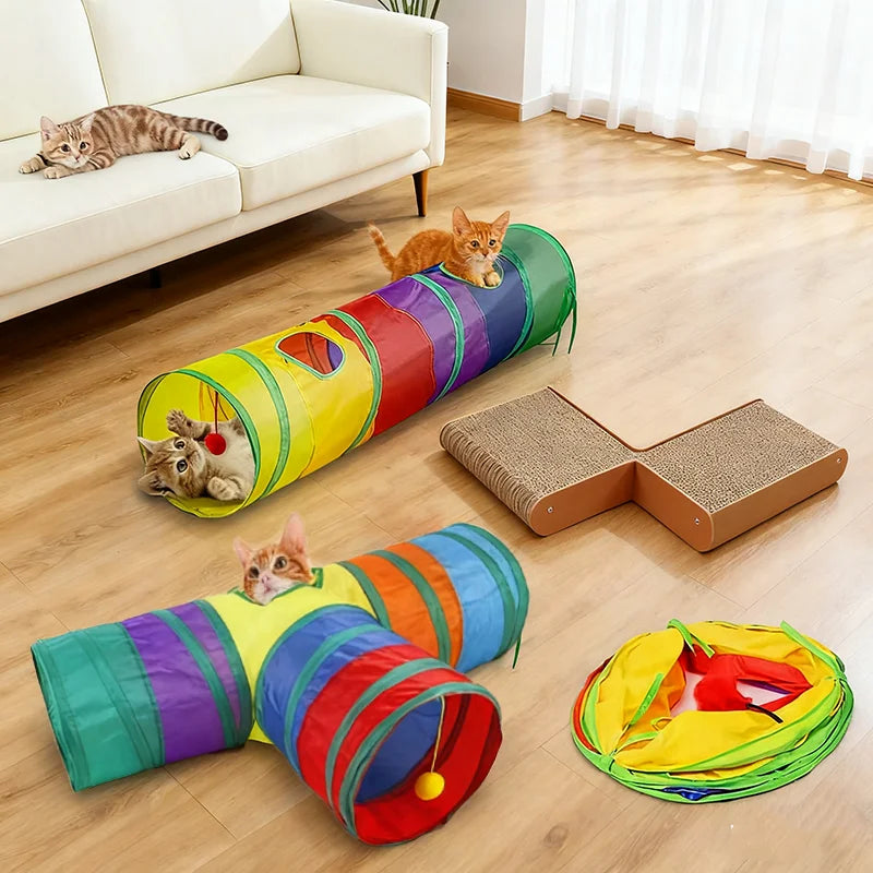 Interactive Cat Play Tunnel