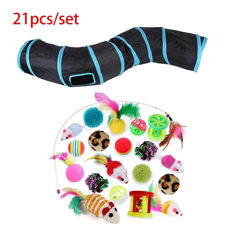 Interactive Cat Play Tunnel