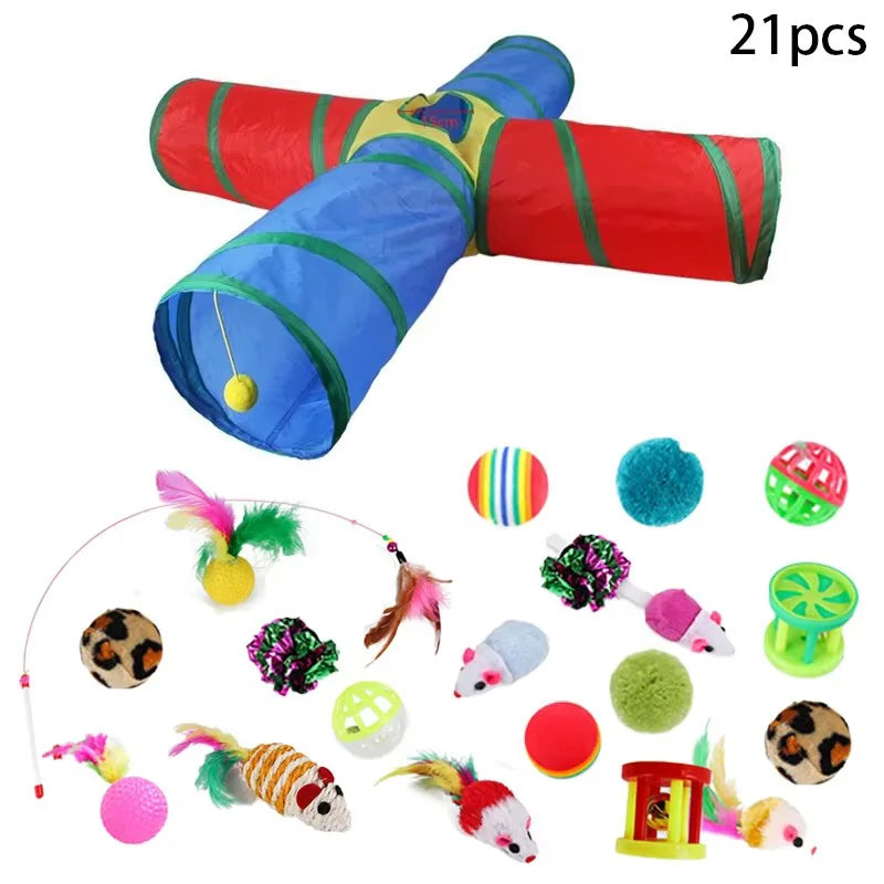 Interactive Cat Play Tunnel