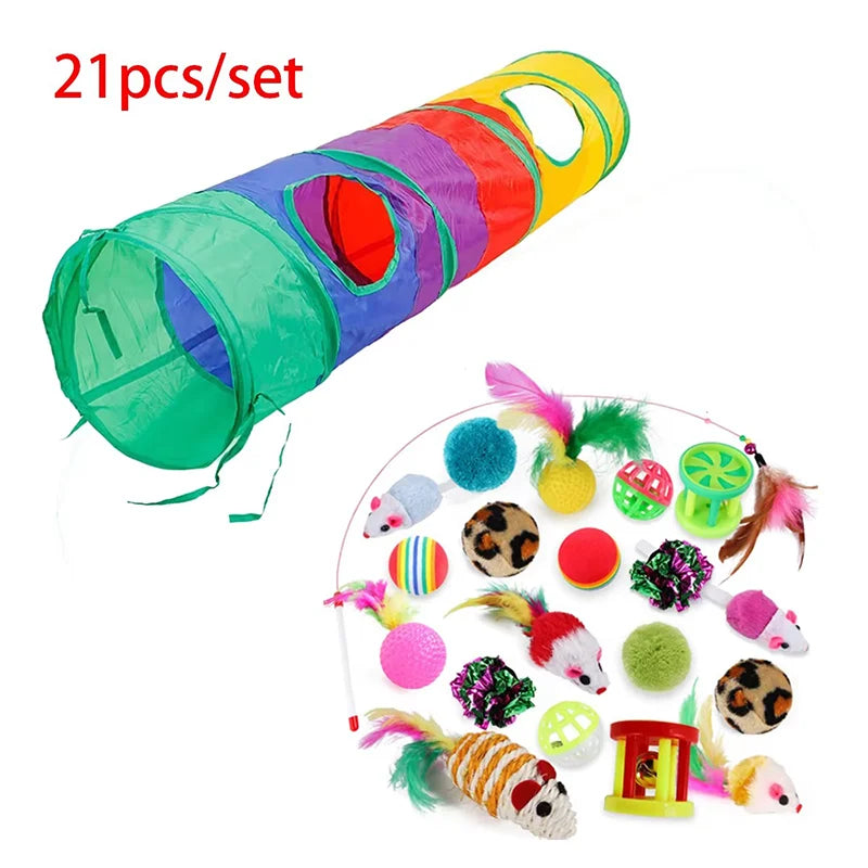 Interactive Cat Play Tunnel