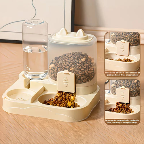 2-in-1 Dry/Wet Pet Feeder Set