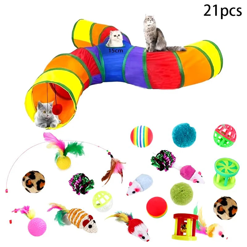 Interactive Cat Play Tunnel