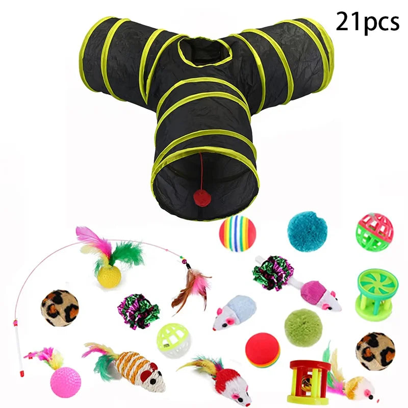 Interactive Cat Play Tunnel