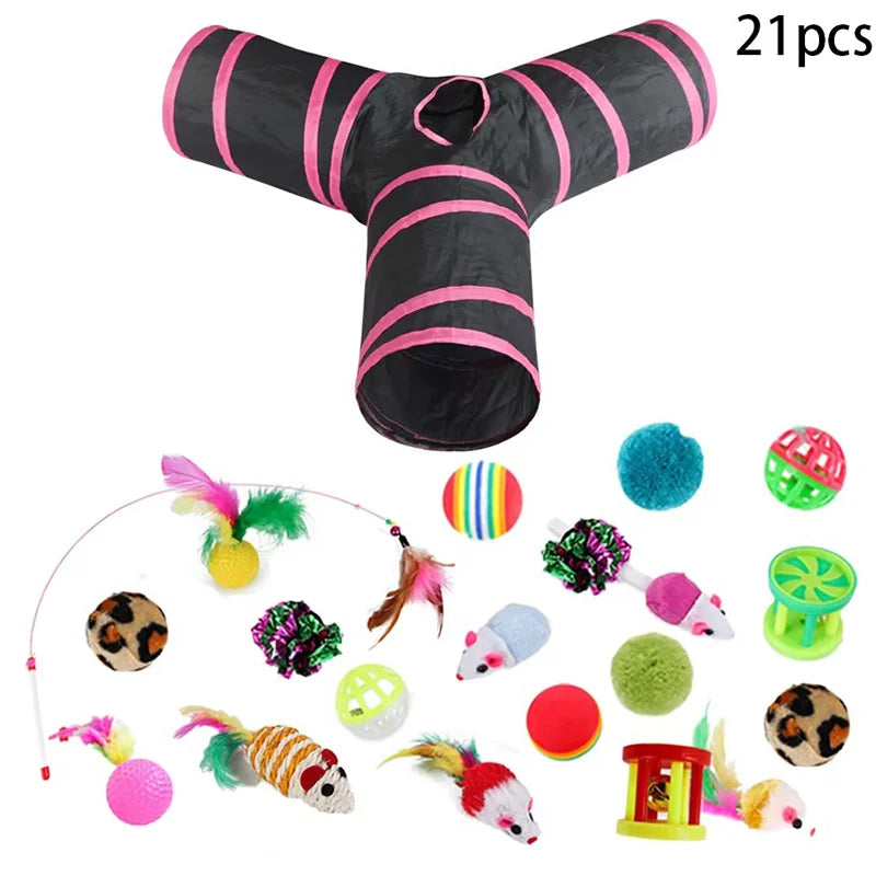 Interactive Cat Play Tunnel