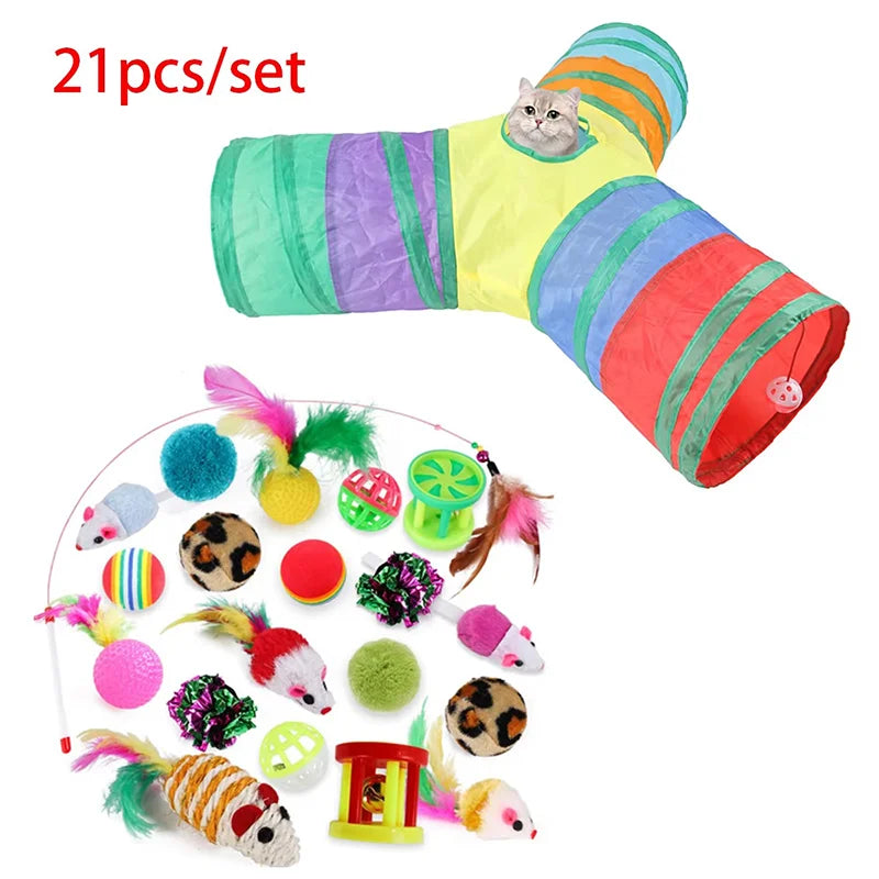 Interactive Cat Play Tunnel